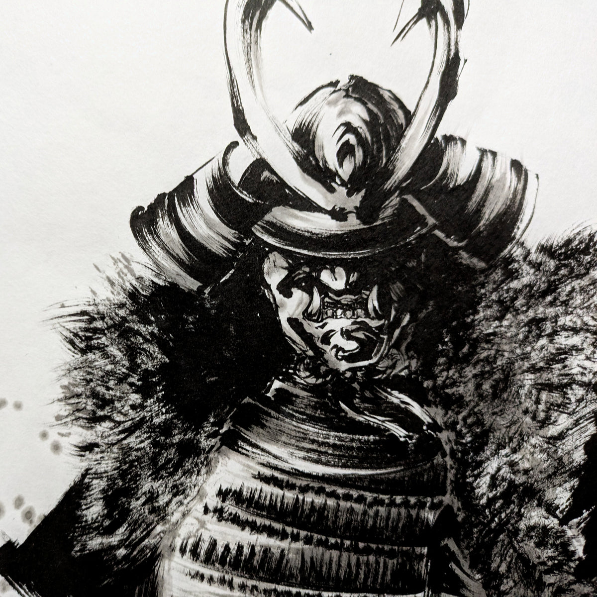 【真作】絵画　日本画　武者群像戯画　戦国武士の詩と筆墨画　武者絵　W179 真作】絵画 日本画 武者群像戯画 戦国武士の詩と筆墨画 武者